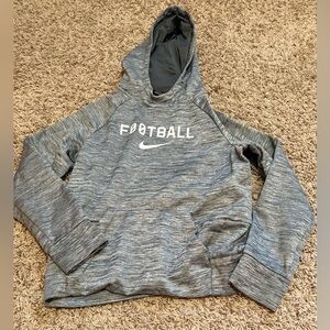 Boys Nike Dri-Fit Gray Football Hoodie size Large